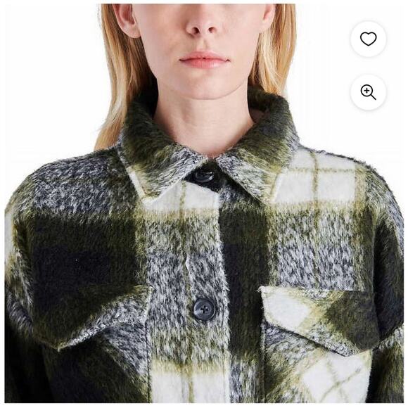 Steve Madden Women’s Wool Blend Long Gray Shacket Medium Nwt - Picture 3 of 7